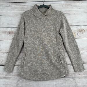 prAna Calexa Tunic Sweater Womens Small Beige White Heathered